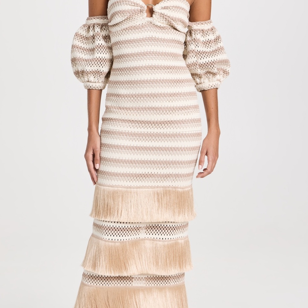 PatBO Crochet Striped Midi Dress - Picture 5 of 5